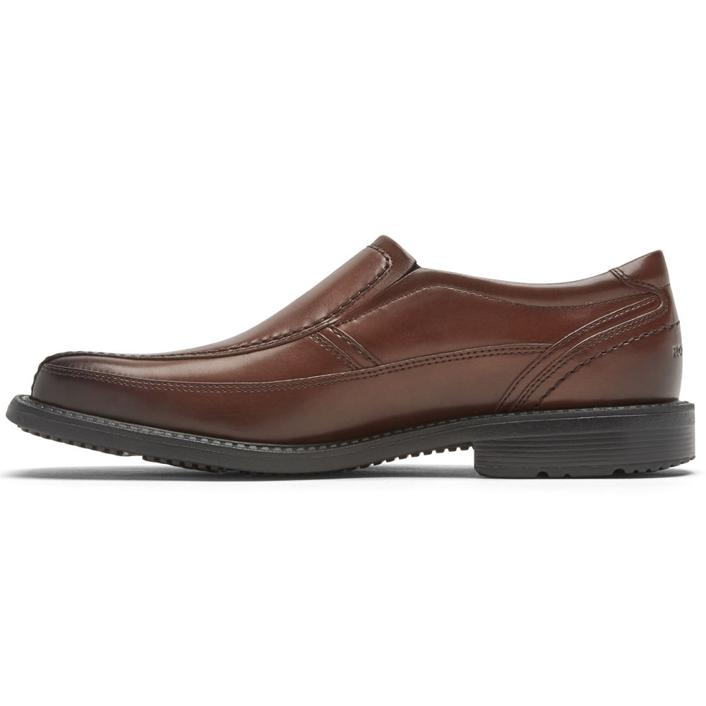 Rockport Slip-On For Mens Brown - Style Leader 2 Bike Toe - OI4986031